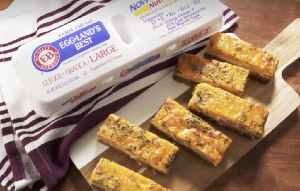 Ham and Cheese Omelet Sticks